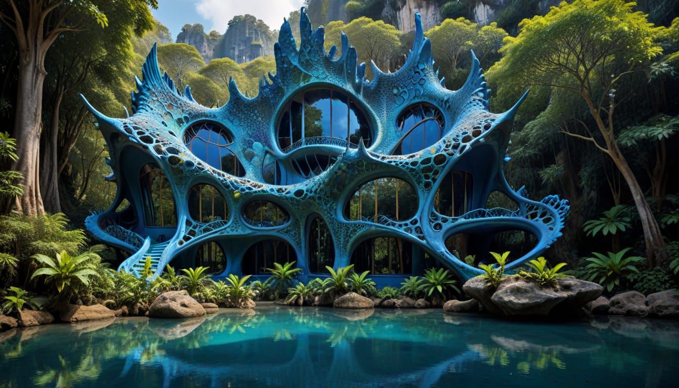 Elf's lagoon mansion: Blue dominant