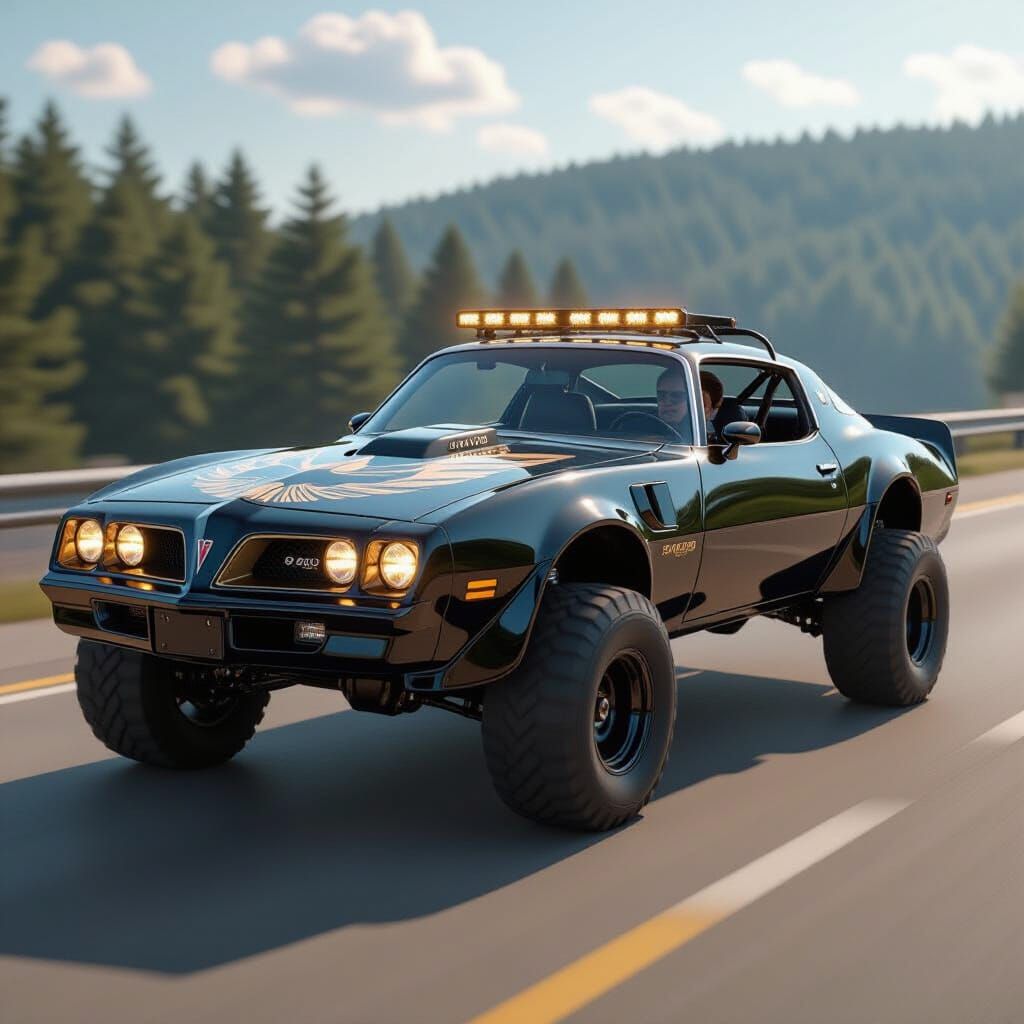 1977 Pontiac Trans Am Monster Truck with Thunder Chicken Dec...