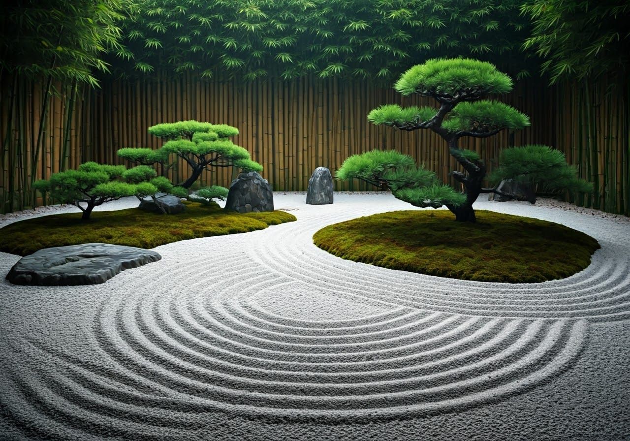 Japanese rock garden.