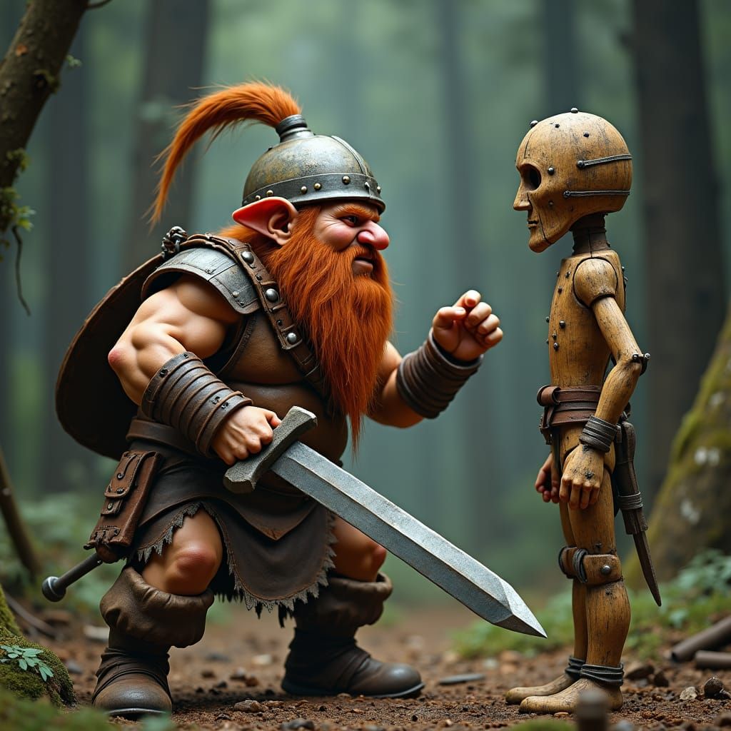 Agrillou the Strong, a Gnome Warrior in training