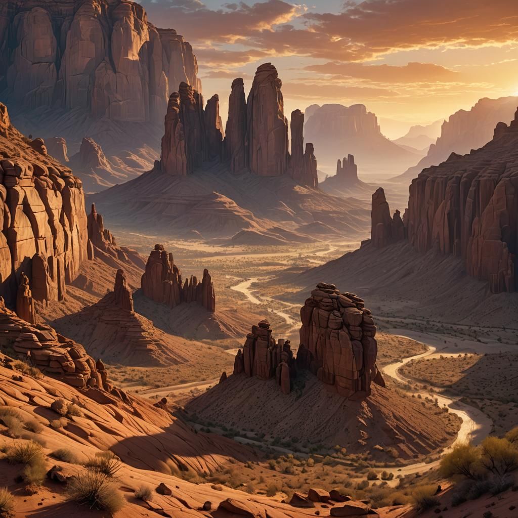 Majestic Arizona Desert Landscape at Sunrise