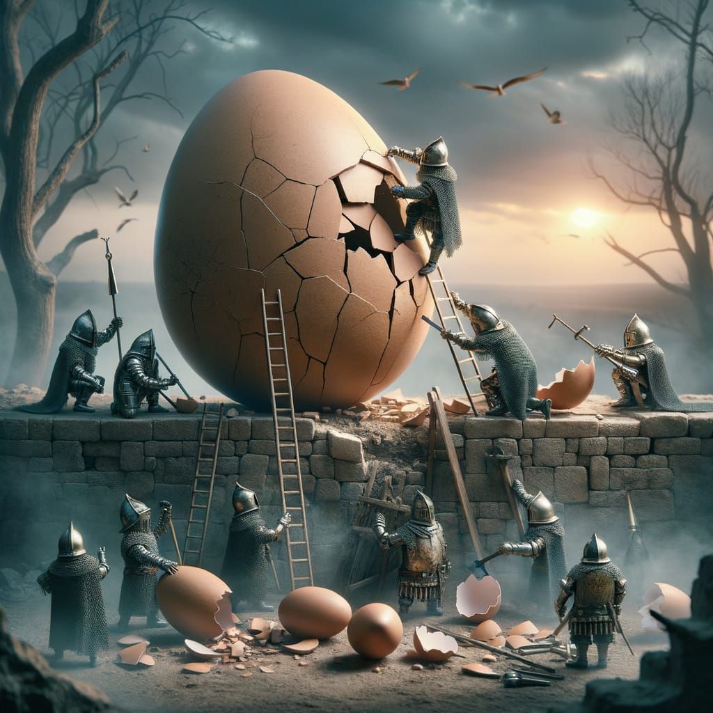 Surreal Gothic Revival of Humpty Dumpty