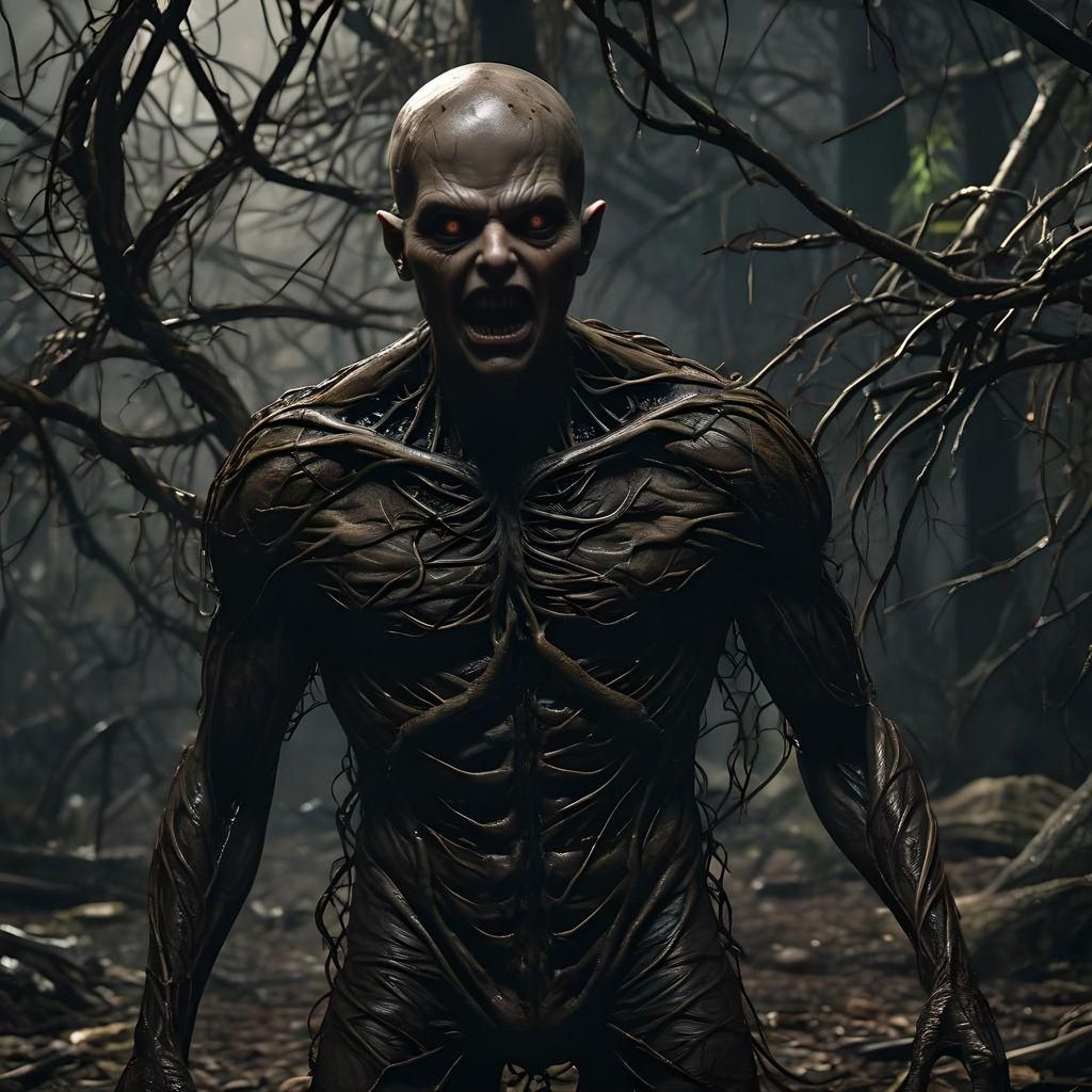 Menacing Vecna in the Upside Down World