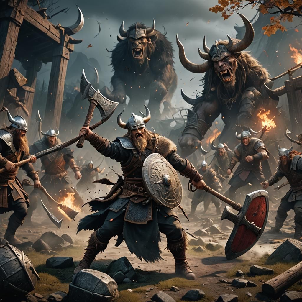 Viking Warrior in Fantasy Concept Art