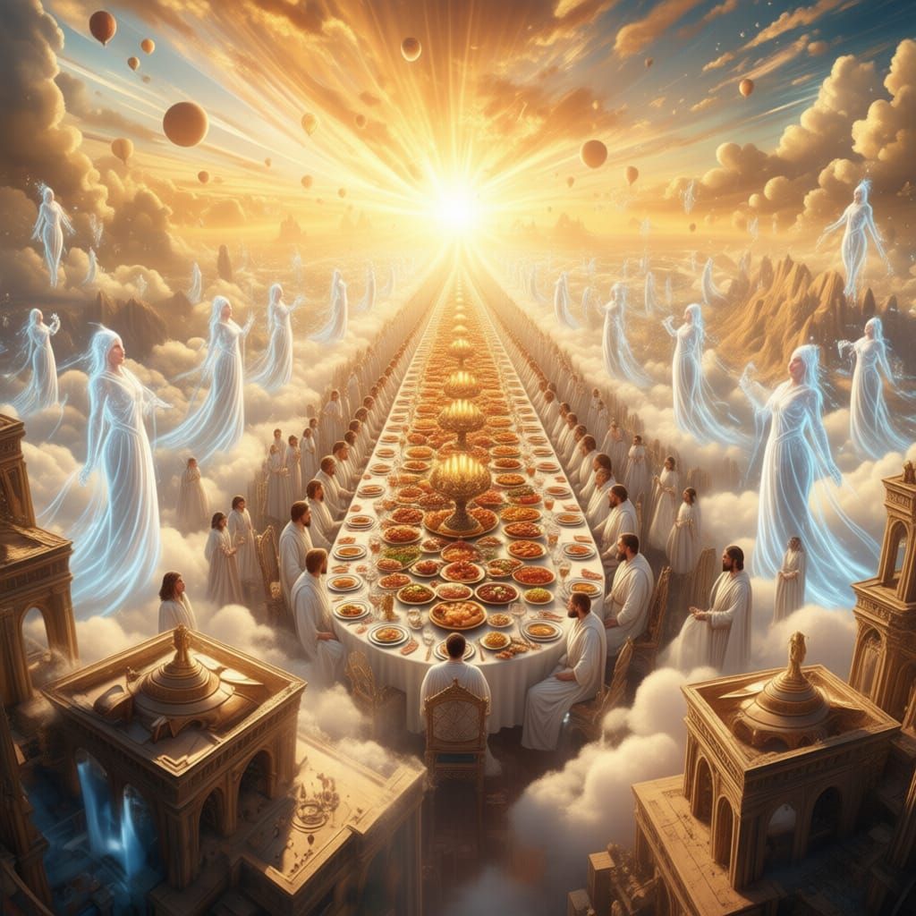 Biblical Heaven Banquet: Eternal Feast of Saints