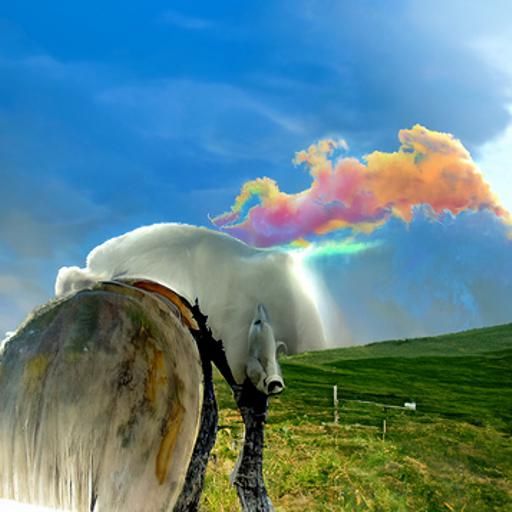 Rainbow Gas Unicorn: A Whimsical AI Creation