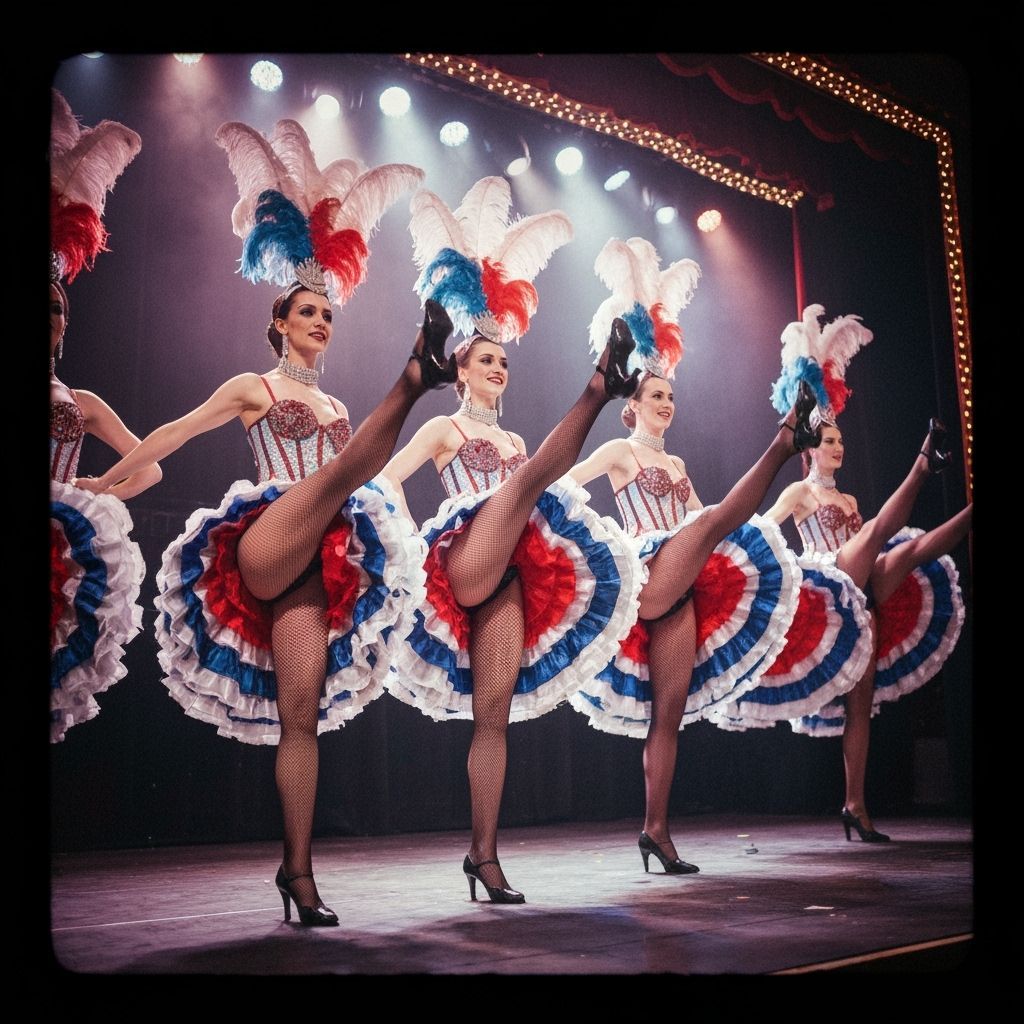 Glamorous Moulin Rouge Showgirls Perform French Cancan