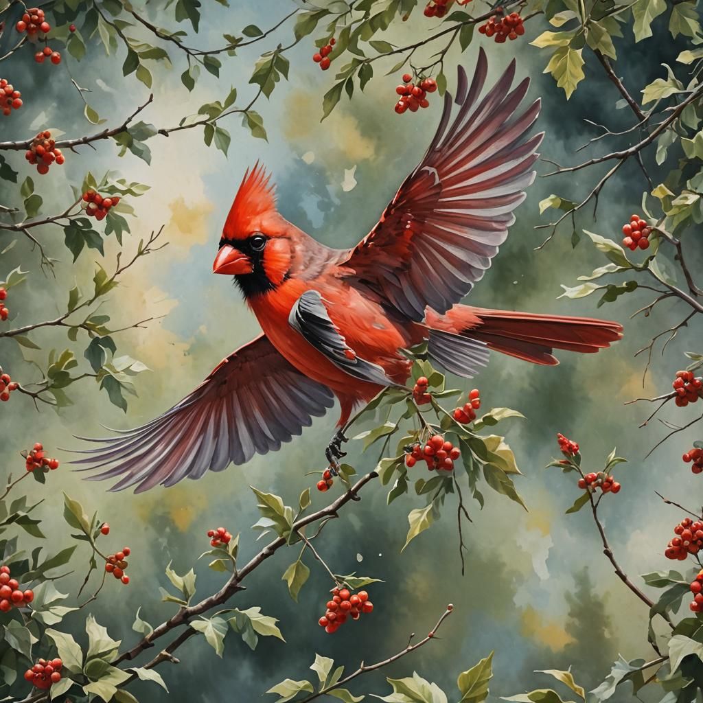 Cardinal Flying