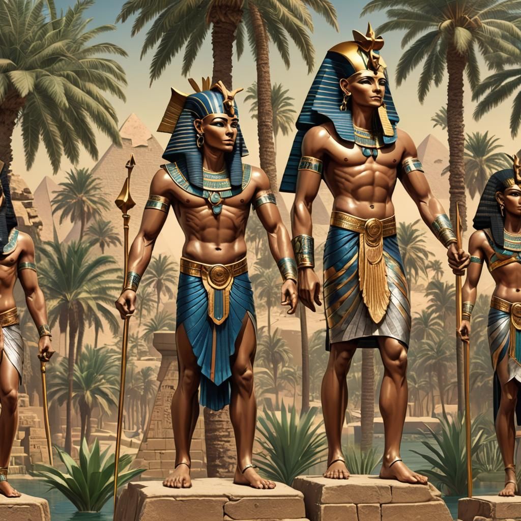 Egyptian Gods and Goddesses in Hyperrealistic Detail