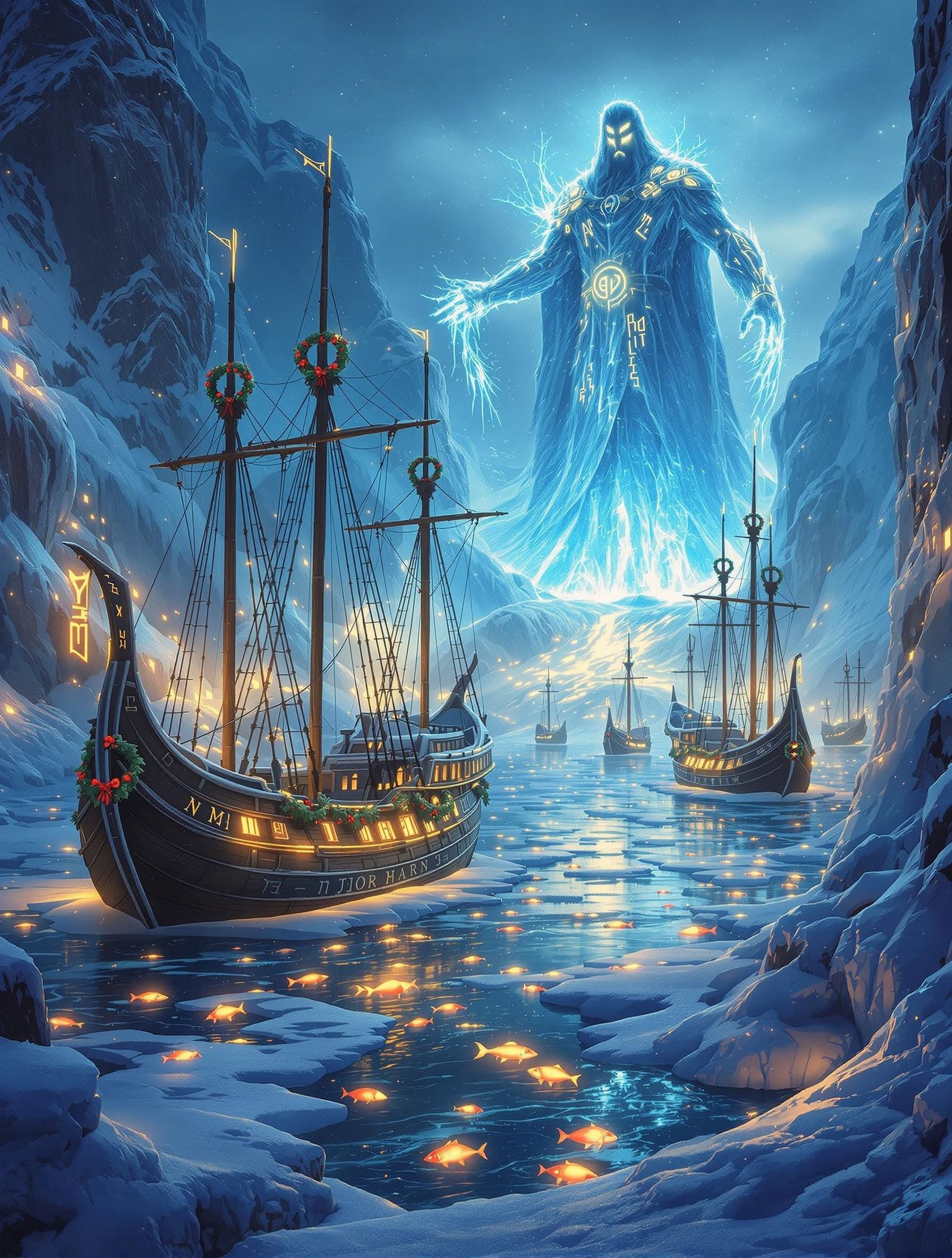 Viking Harbor Scene in Stunning Digital Art