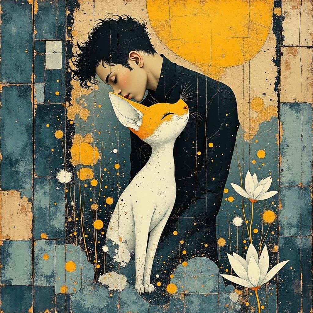 Ethereal Figure with Divine Oil Painting Effects