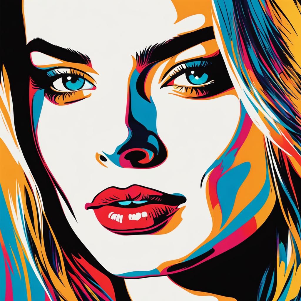 Margot Robbie pop art