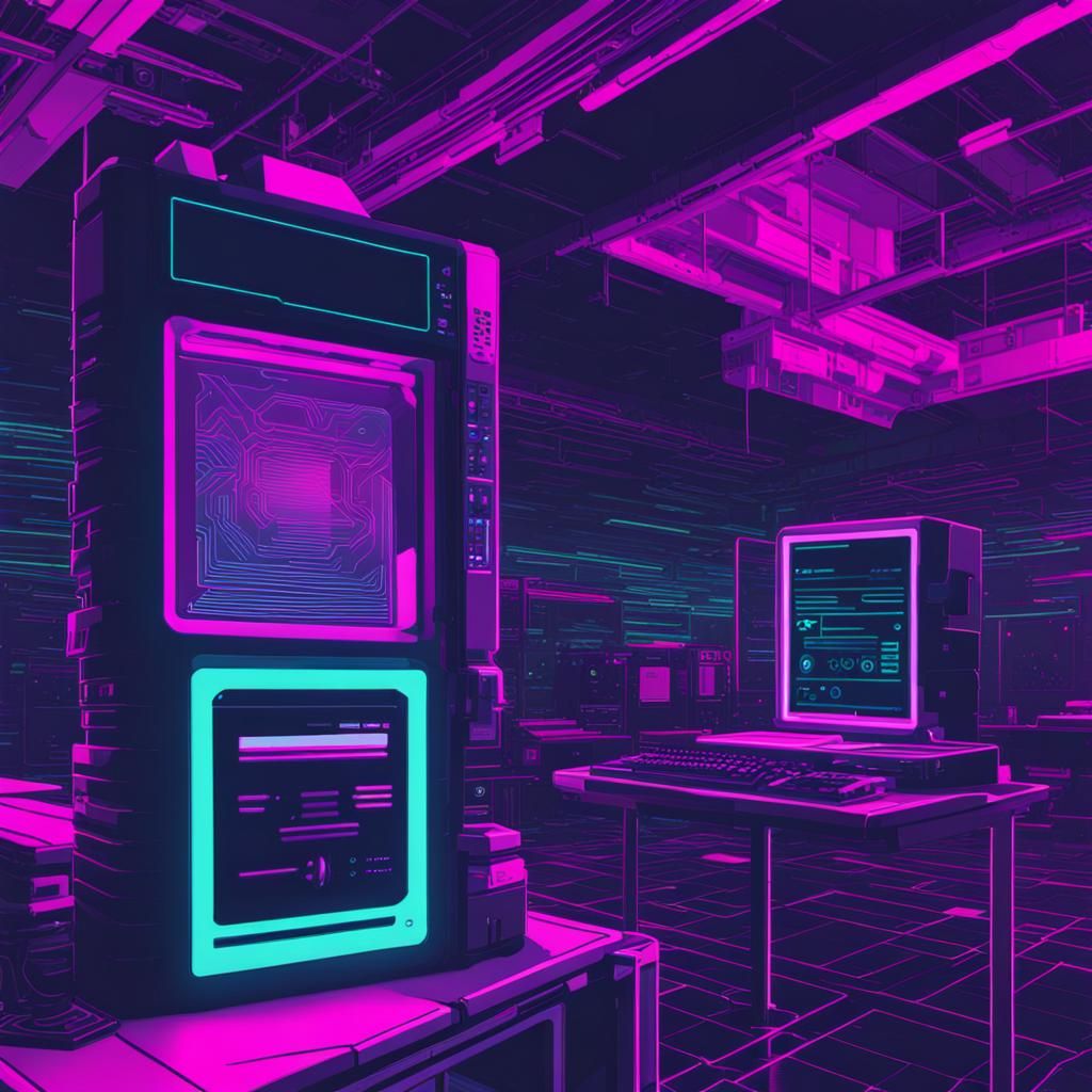 Vaporwave Tactical Patch Error Screen Glitch Art