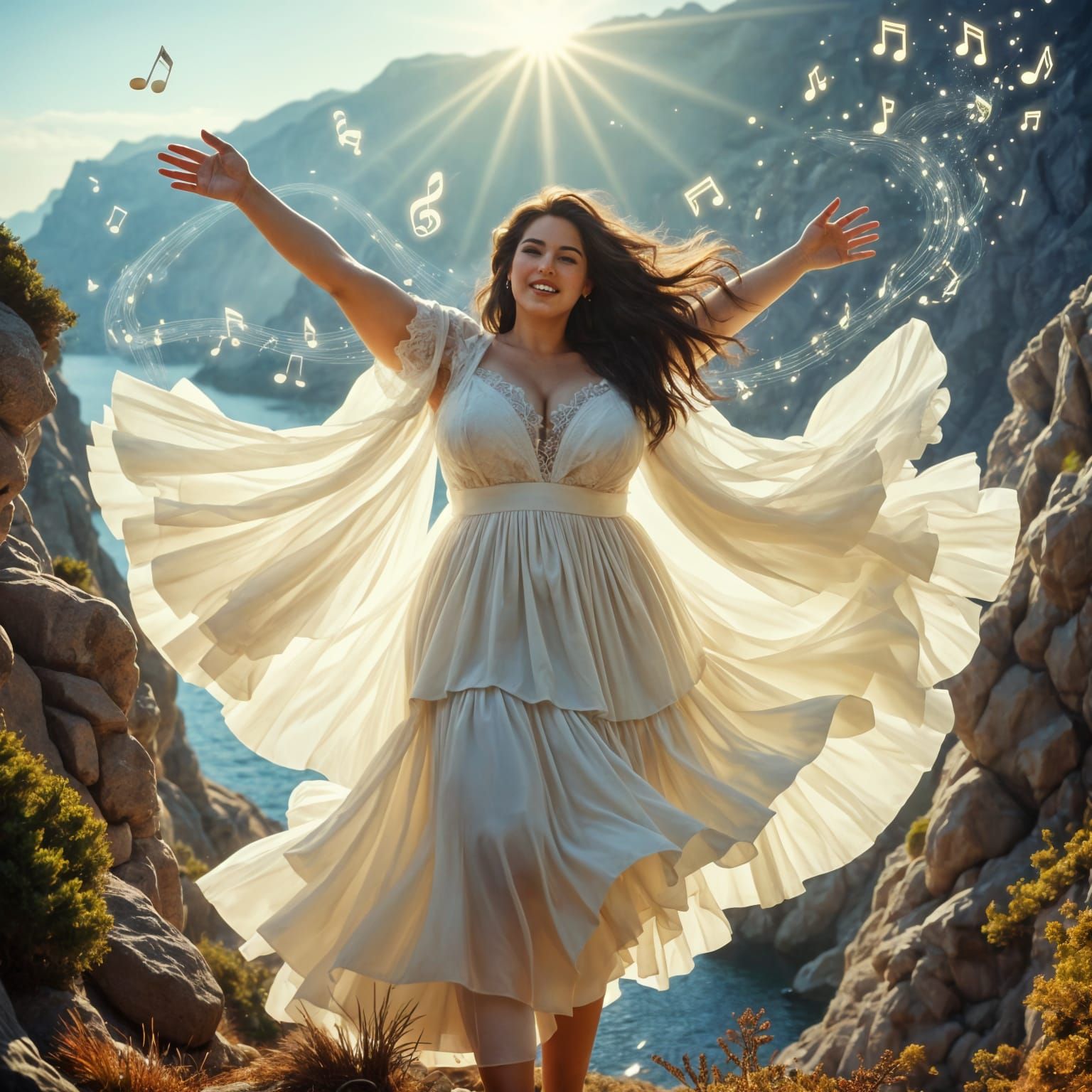 Ethereal Flight in Vibrant Hyperrealism