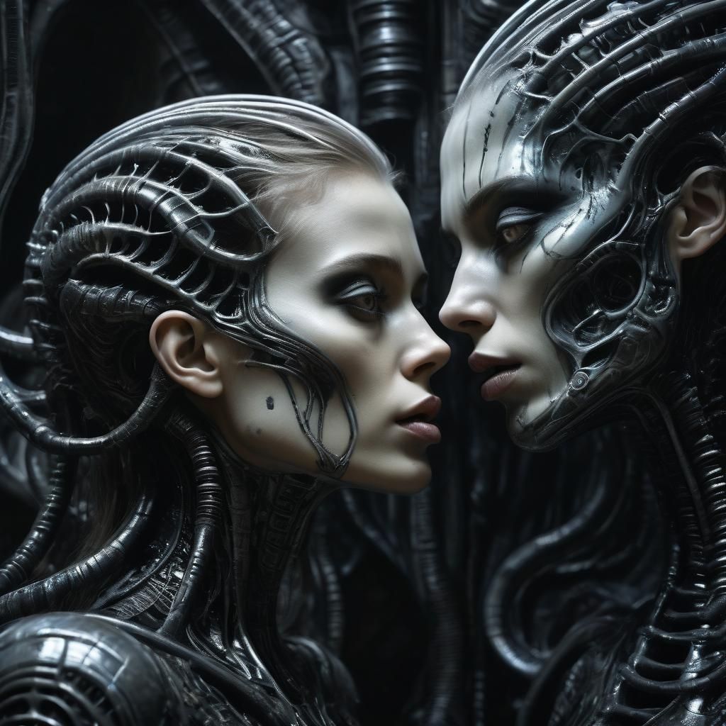 Woman's Face Close Up in Dark Romanticism Style