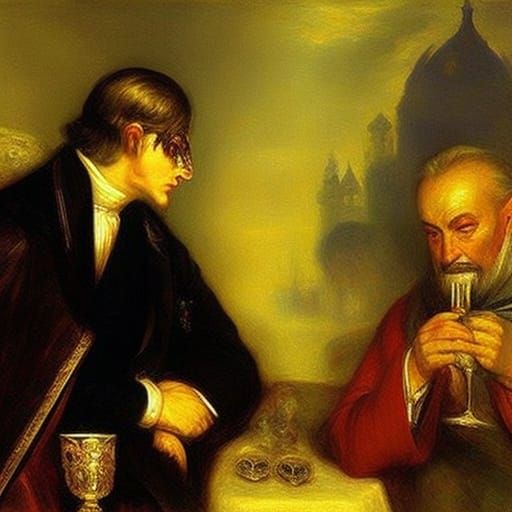 Vampire Lord Drinks Blood: Impressionistic Realism