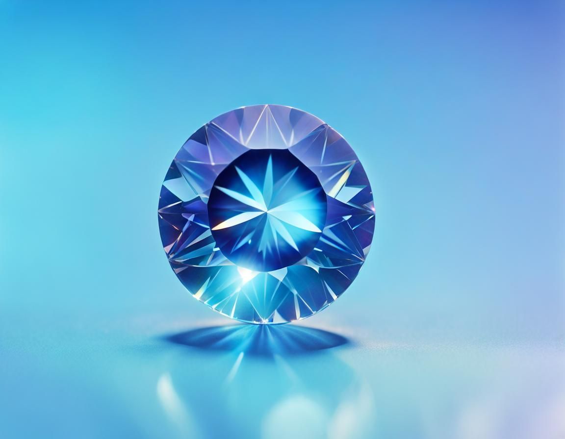 Brilliant Gemstone with Stellar Background