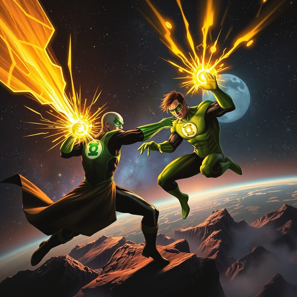 Sinestro Corps Assassin Battles Green Lantern for M'Kraan Cr...