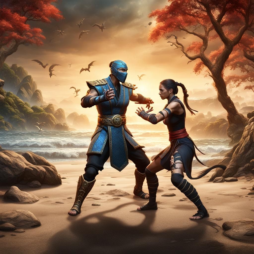 Beach Battle: A Fantastical Matte Painting