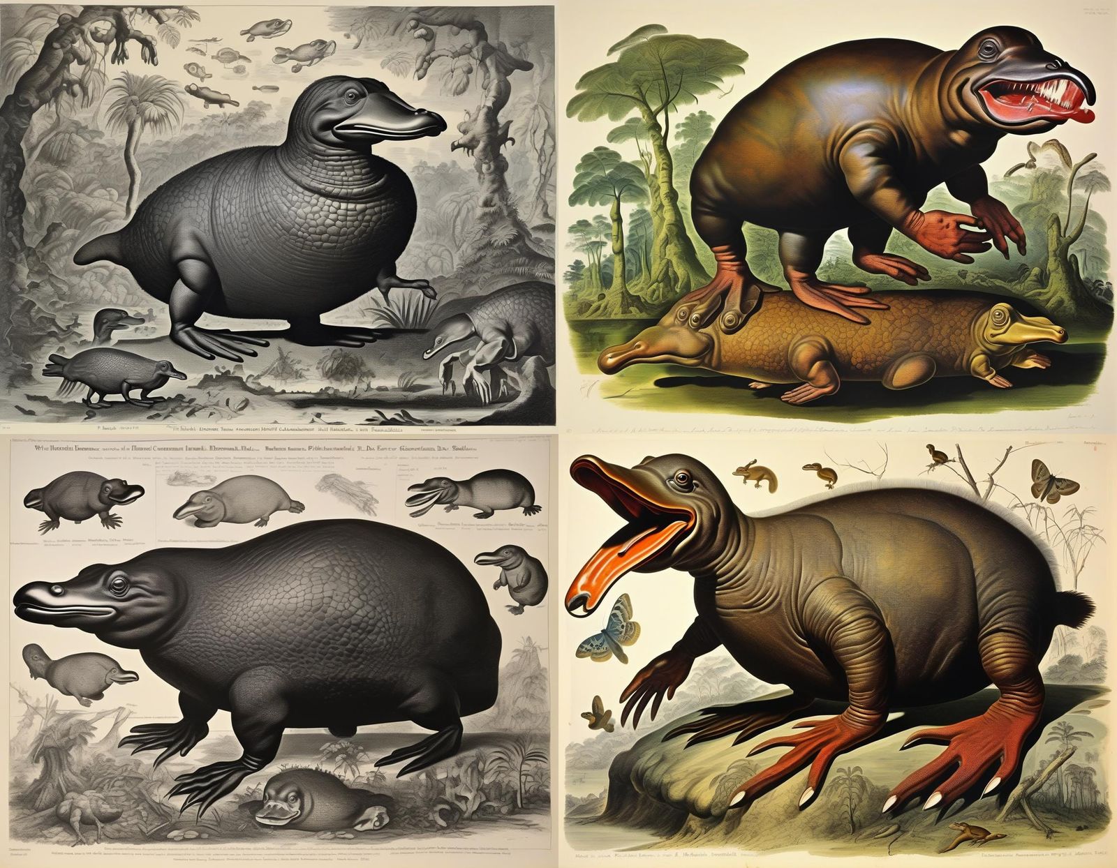 Monstrous Hybrid Creature Inspired by Surrealist Art