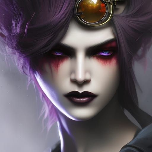 Steampunk Vampire in Dark Fantasy Style