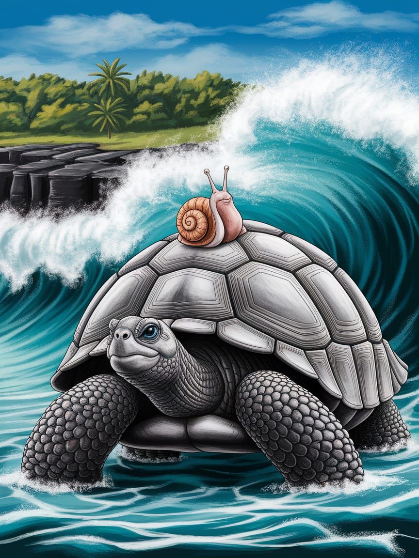 Chibi Snail and Tortoise Friendship Fantasy