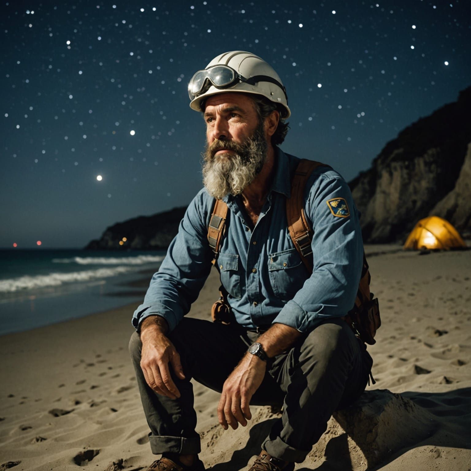 Italian Geologist Under Starry Sky, Herté Style