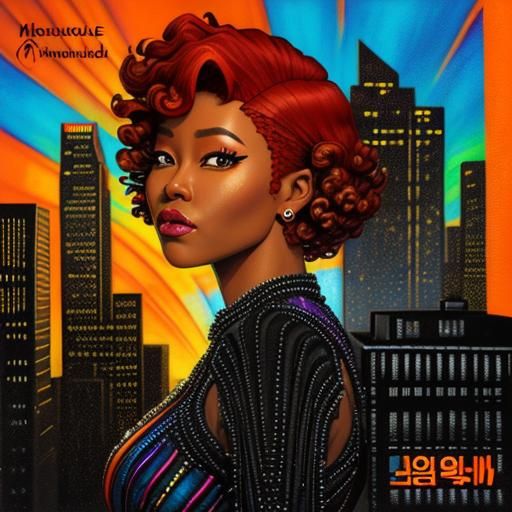 Neon Noir Record Cover in Underground Comix Style