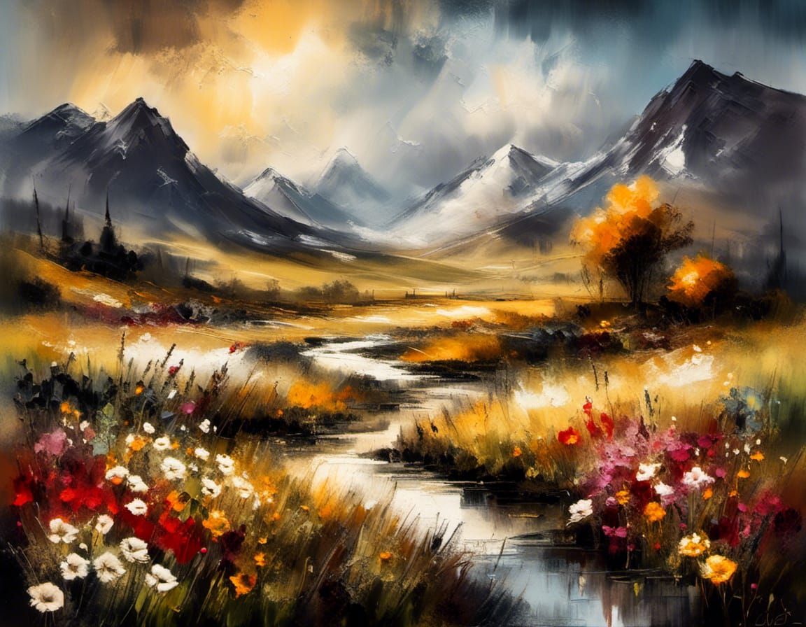 Oil painting landscape