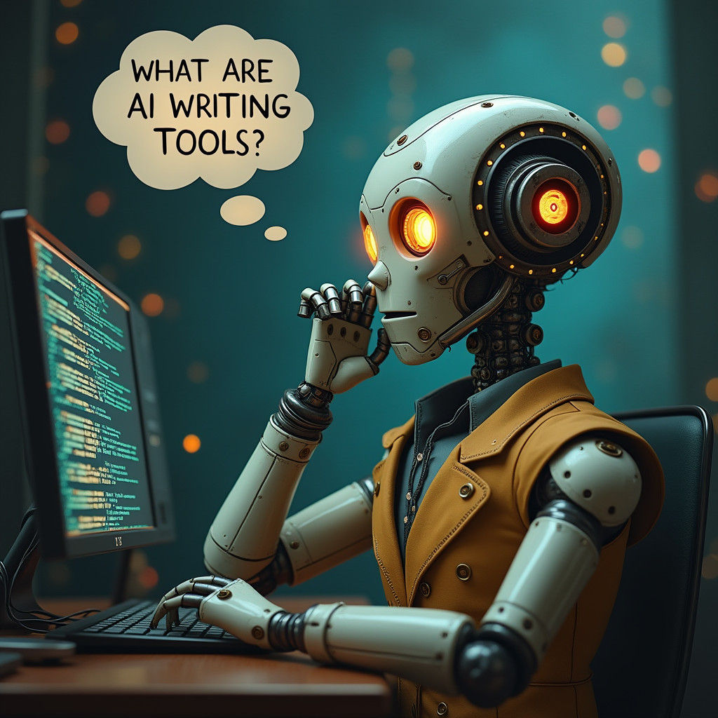 Contemplative Robot in Thoughtful Repose