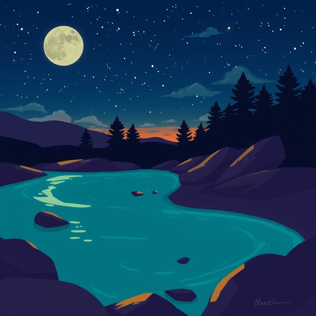 Dark Dreamscape in a Futuristic Aesthetic