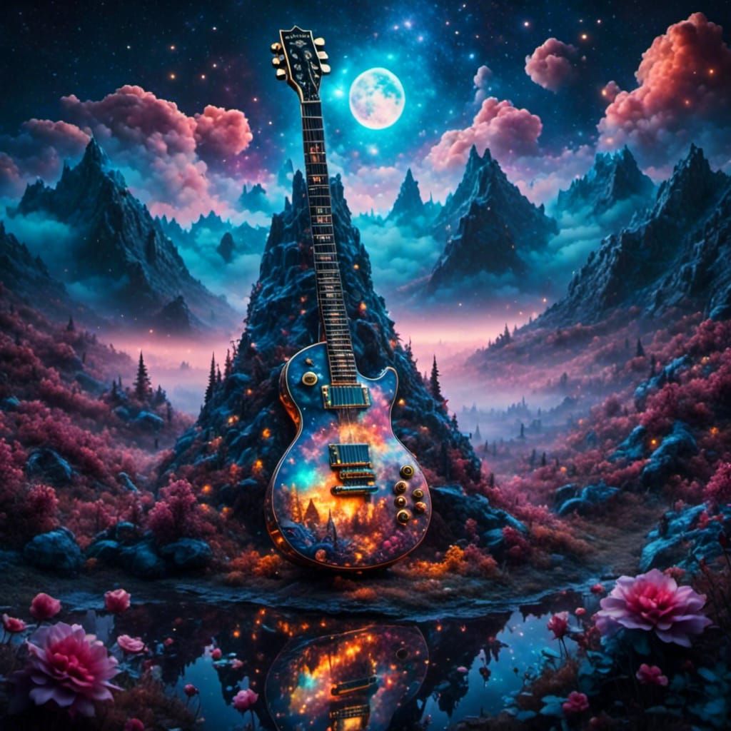 Gibson Les Paul in Ethereal Hyperrealism