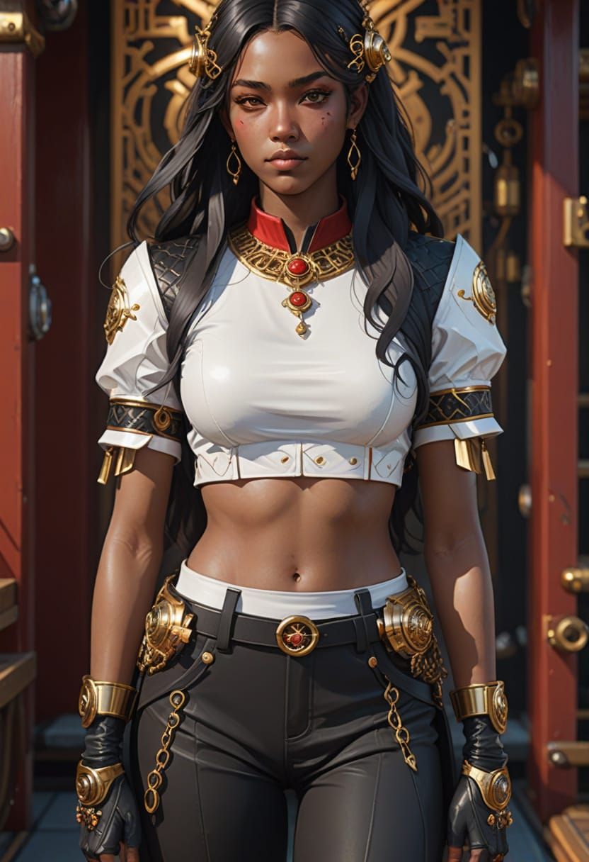 Tidalpunk Teen in Futuristic Luxury