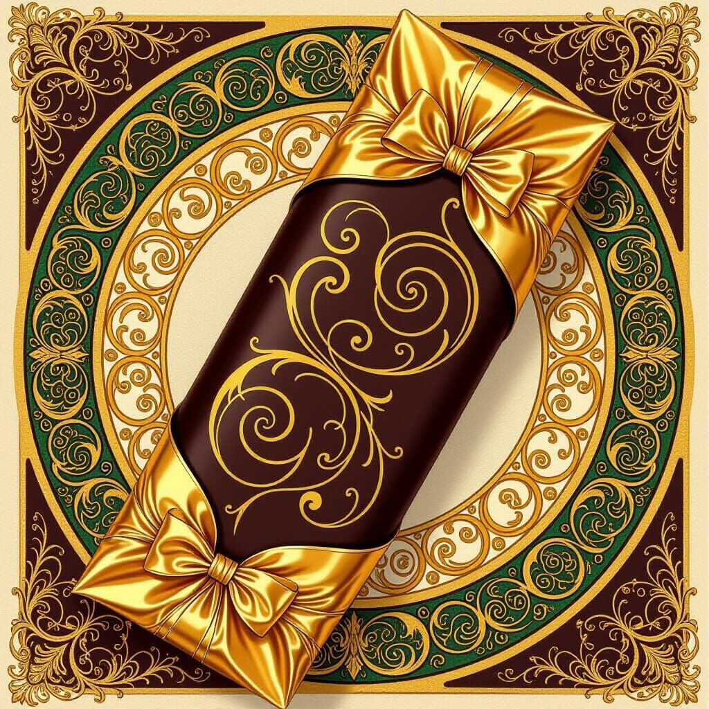 Elegant Chocolate Bar in Art Nouveau Style