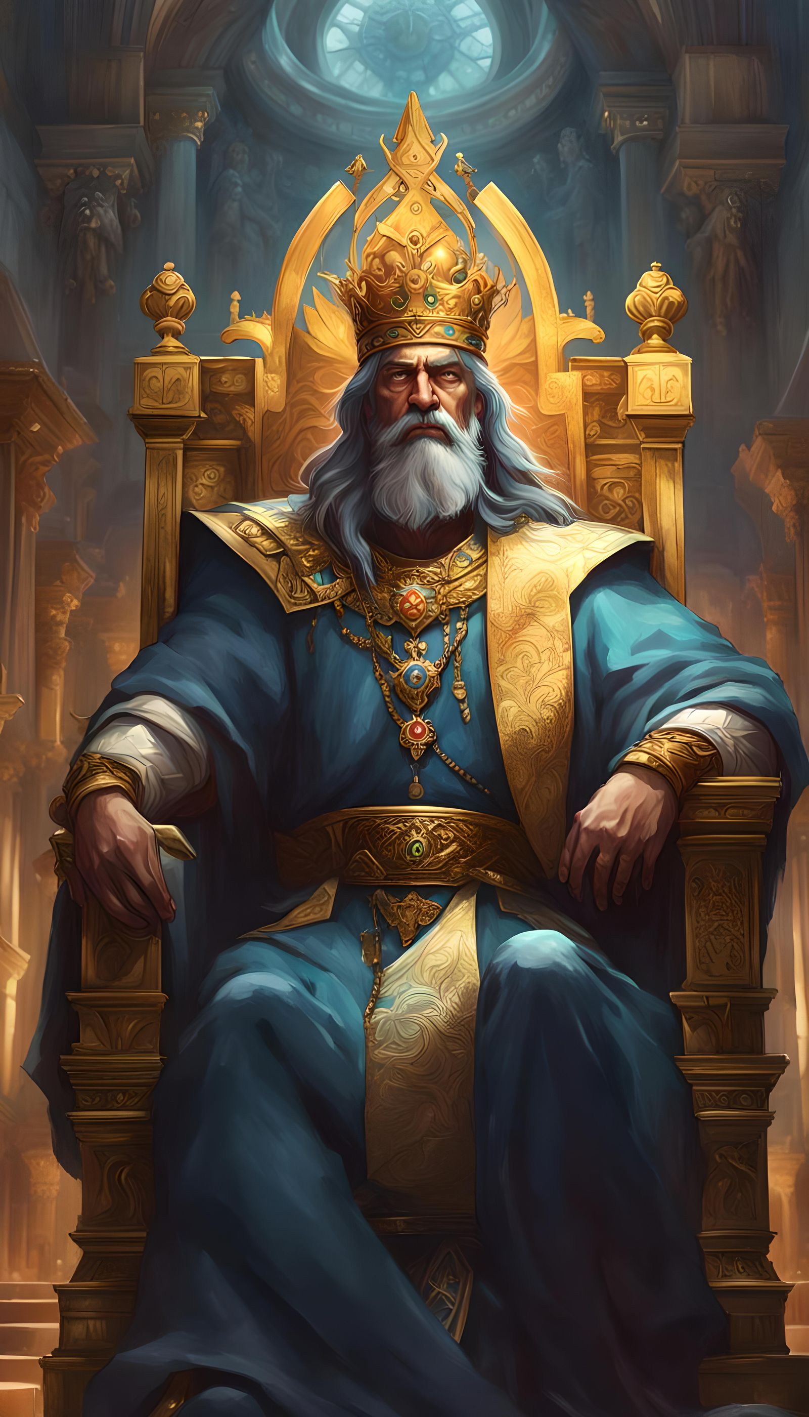 King Solomon Portrait: Artgerm, Mucha Style