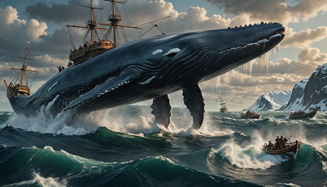 Giant Whale Hunt in Photorealistic Detail