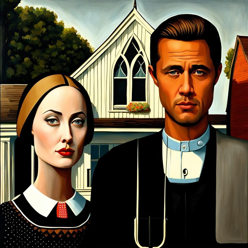 Angelina Jolie and Brad Pitt: American Gothic