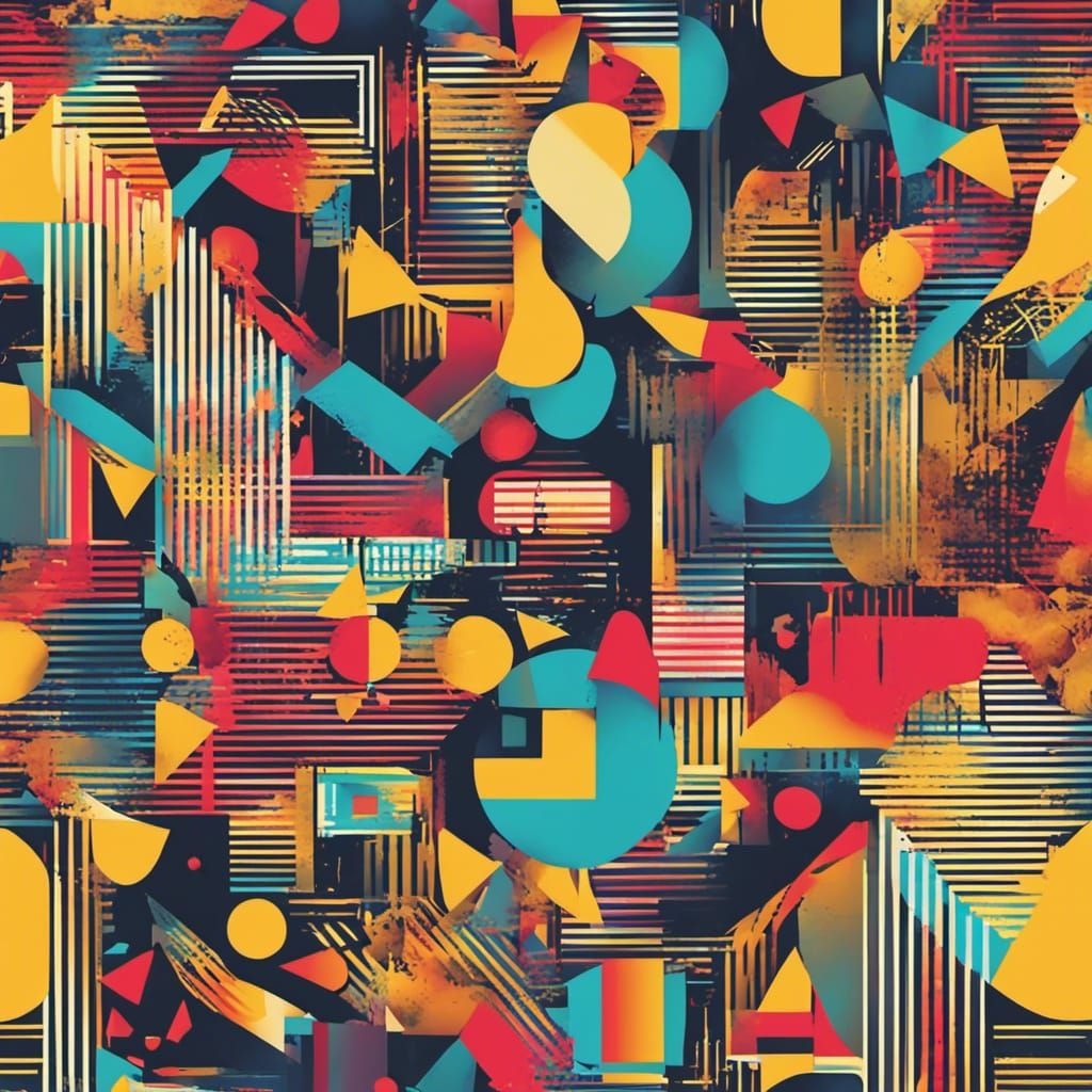 Modern Dress in Pop Art Screen Print Style