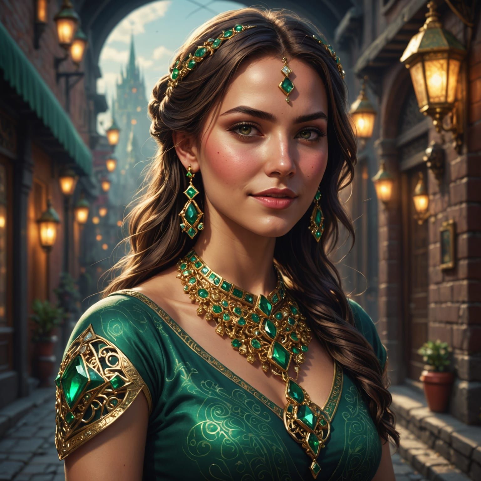 Hyperrealistic Goddess in Exotic Jewels