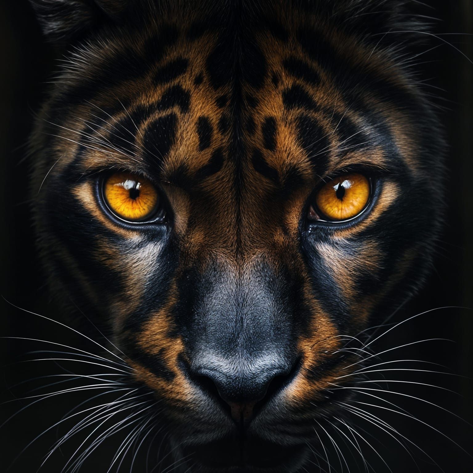 Close Up of a Pantera's Intense Gaze