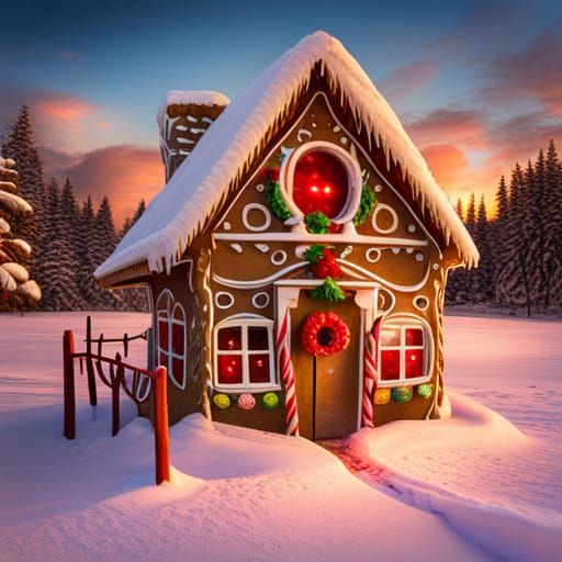 Festive Gingerbread House