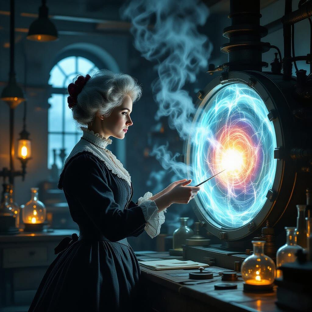 Marie Curie: Discoverer of Time Travel in Vintage Style