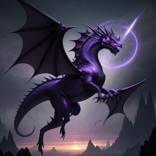 Baby Dragon in Flight: Fantasy Concept Art