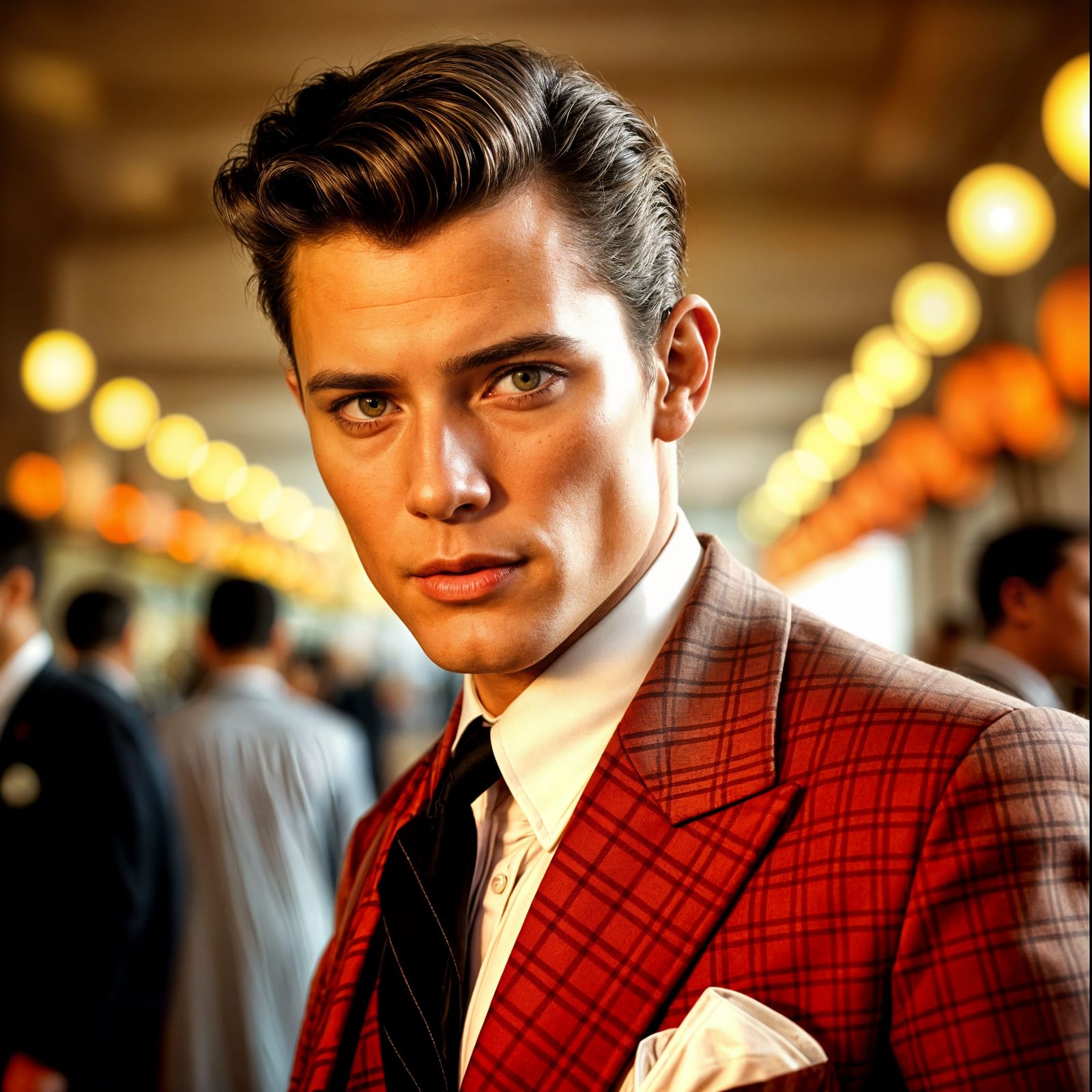 1950s Menswear in Hyper-Detailed Art Nouveau Style