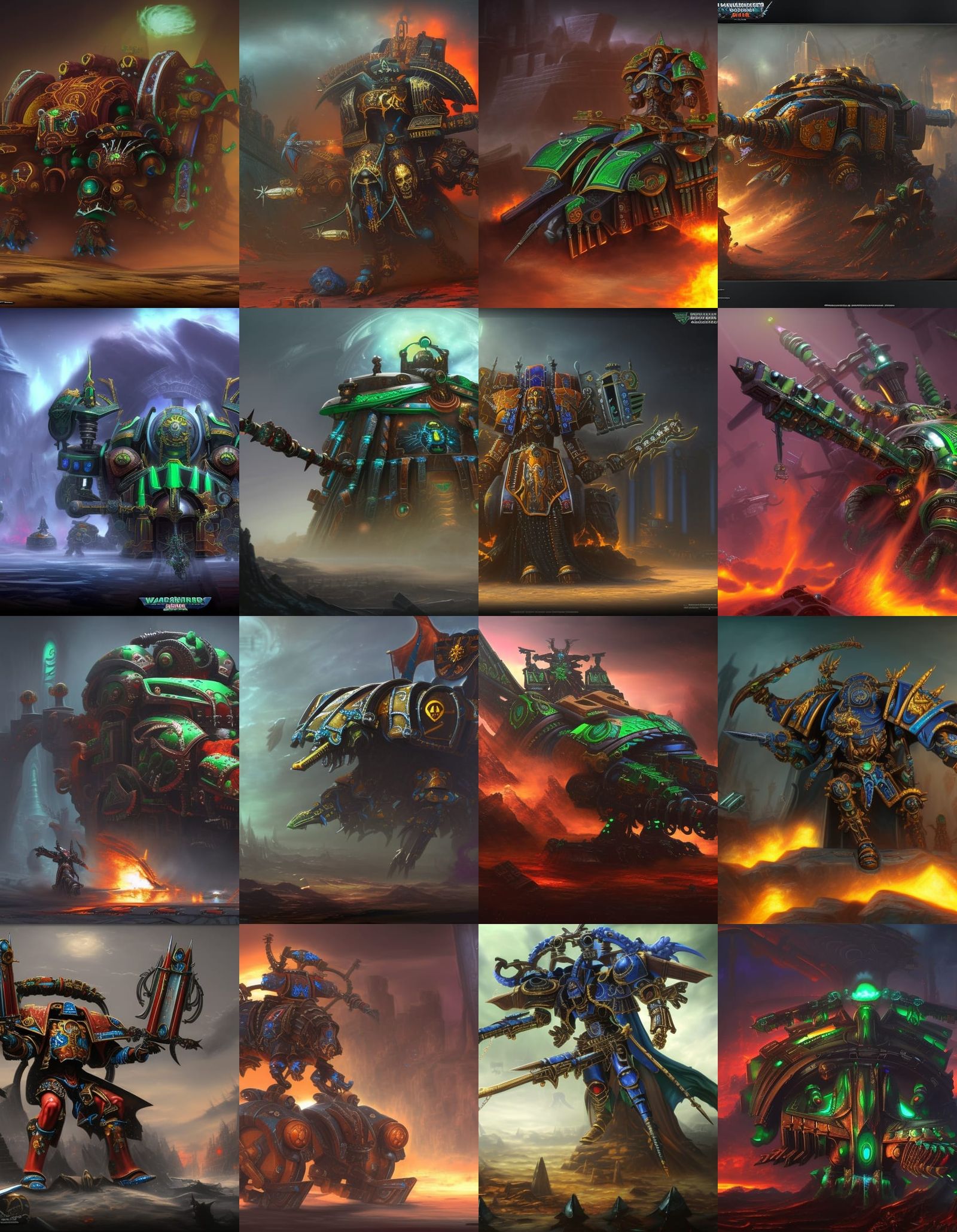 Warhammer 40K Necron Chariot Digital Art