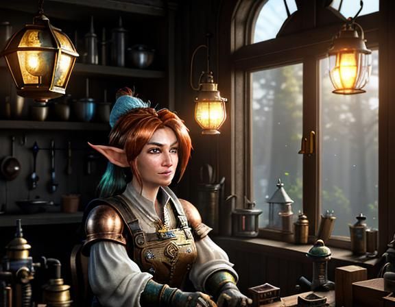 Gnome Repairs Automaton: 3D Game Cinematic Graphics