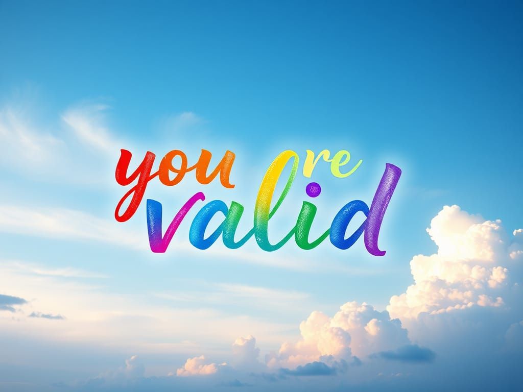 Uplifting Watercolour Message: You Are Valid