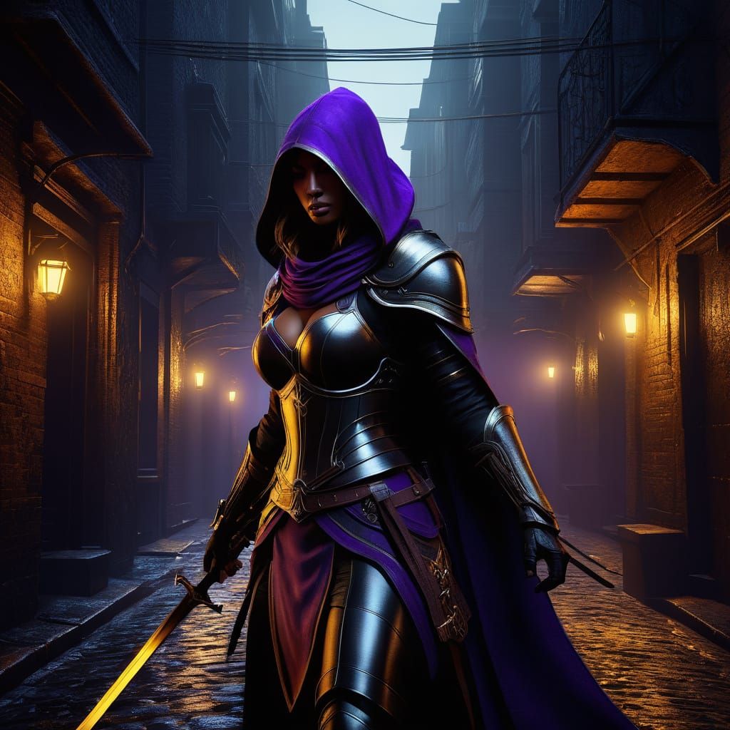 Dark Fantasy Warrior Seeks Human Connection in Gritty Alleyw...