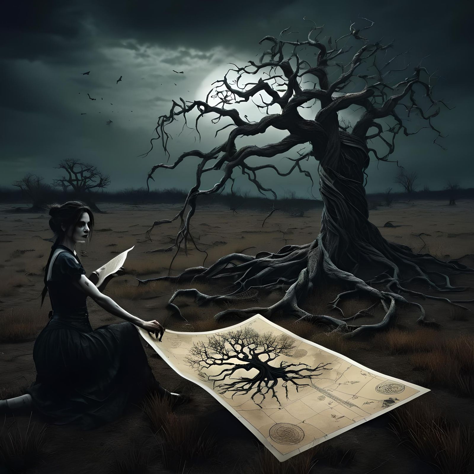 Macabre Horror: Lost in a Barren Meadow