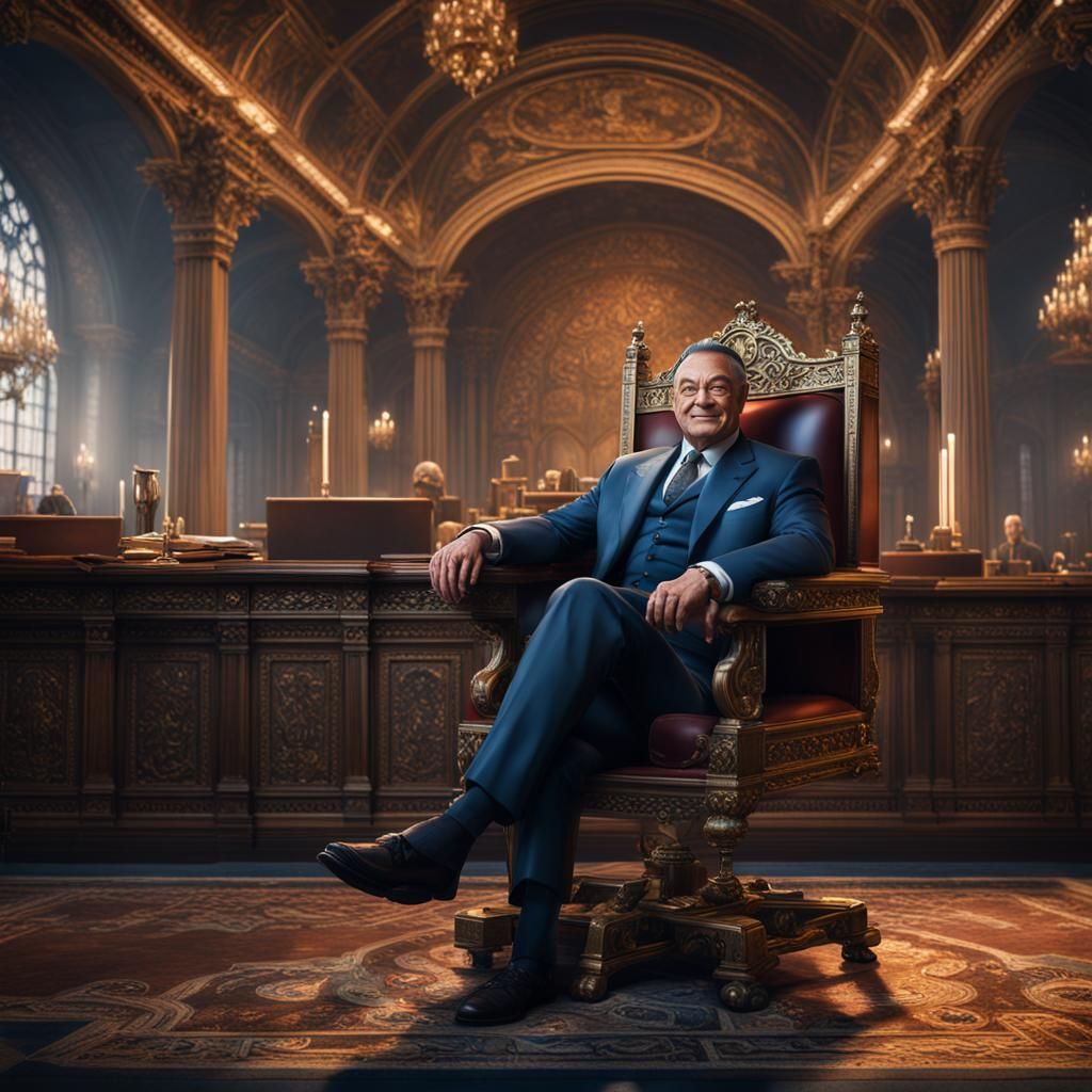 Judge Frank Caprio Smiling: Detailed Matte Painting